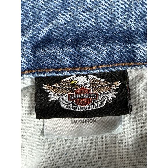 Harley Davidson Jeans Men’s Size 42x30 Blue Denim Motorcycle Biker Medium Wash - Picture 14 of 16
